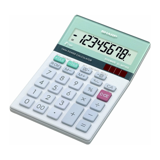 Sharp EL-M710G Kurzanleitung