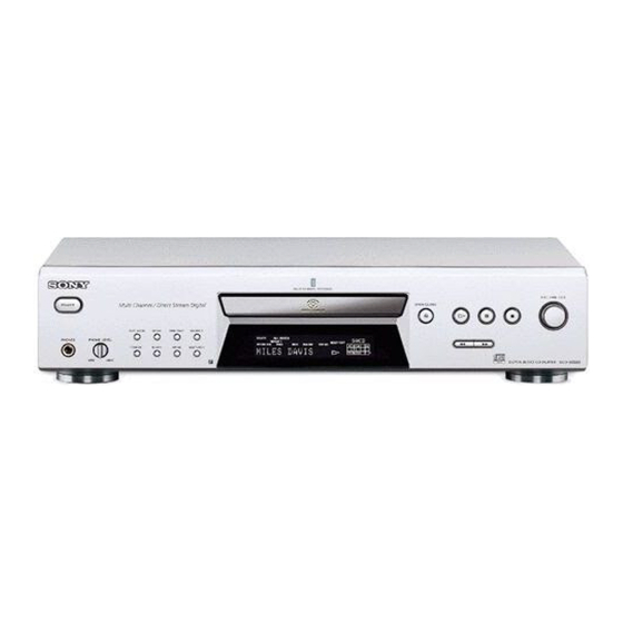 Sony SCD-XE680 Bedienungsanleitung