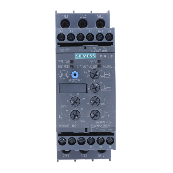 Siemens Sirius 3RW40 Betriebsanleitung