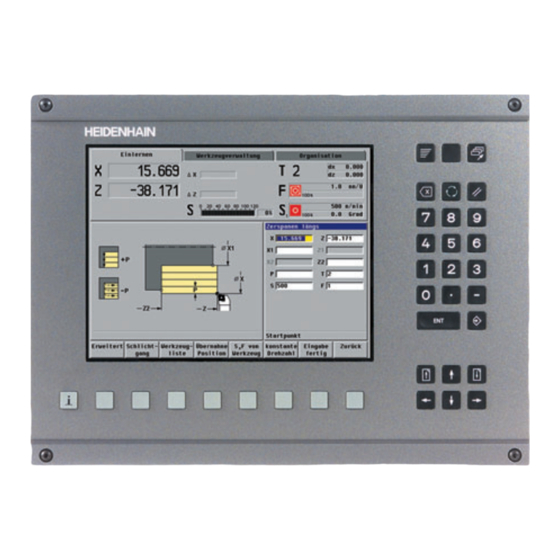 HEIDENHAIN MANUALplus 4110 Benutzerschulung