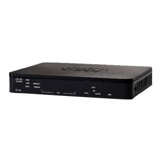 Cisco RV160 Serie Ersteinrichtung