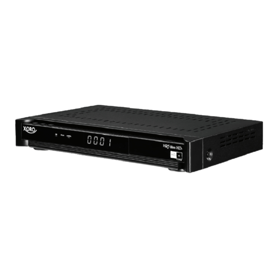 Xoro HRS 8800 HD+ Bedienungsanleitung