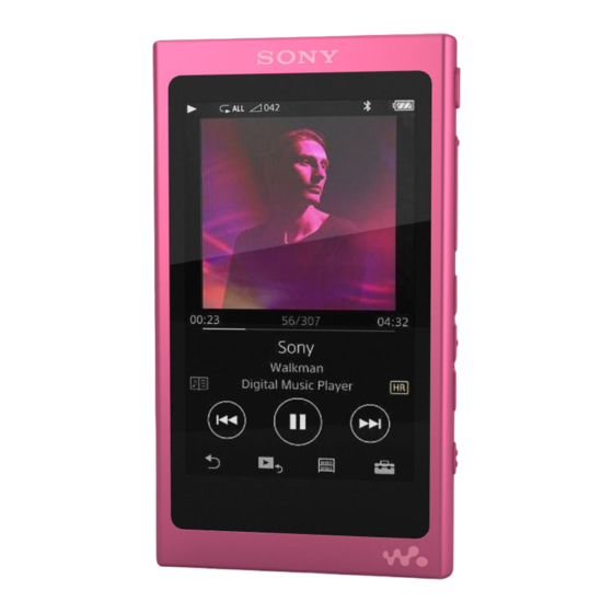 Sony WALKMAN NW-A35 Bedienungsanleitung