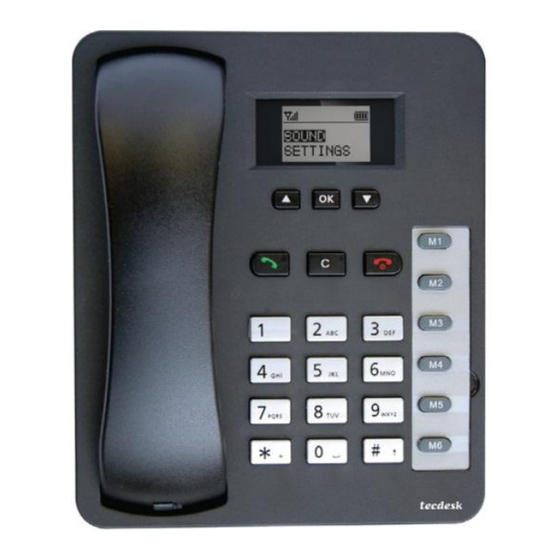 Tecdesk 1000 Desktop 3G Phone Benutzerhandbuch