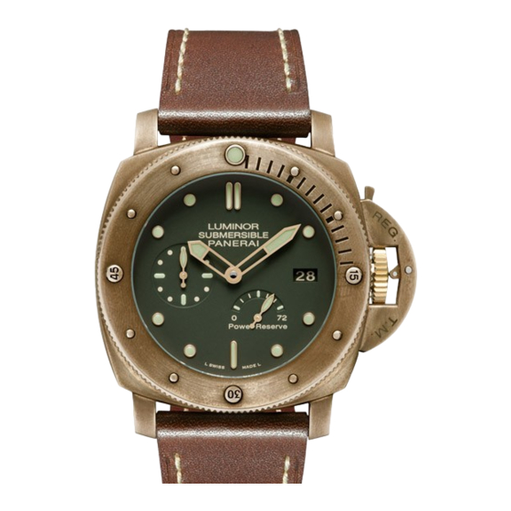 Panerai LUMINOR SUBMERSIBLE 1950 3 DAYS POWER RESERVE AUTOMATIC BRONZO Handbuch
