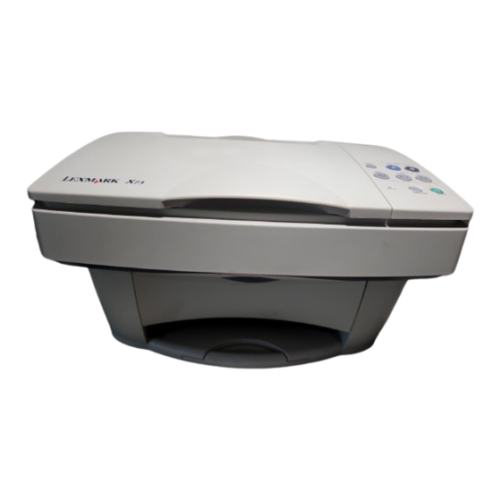 Lexmark X73 Erste Schritte