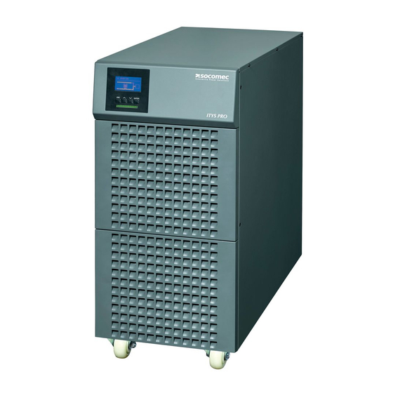 socomec ITYS PRO series Schnellstartanleitung