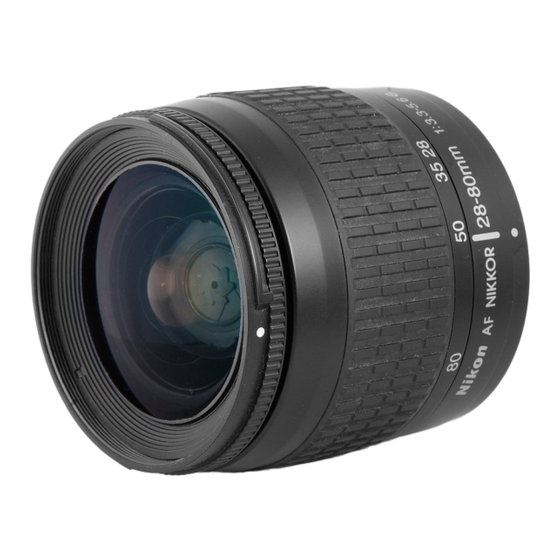Nikon AF Zoom-Nikkor 28-80mm f/3.3-5.6 G Bedienungsanleitung