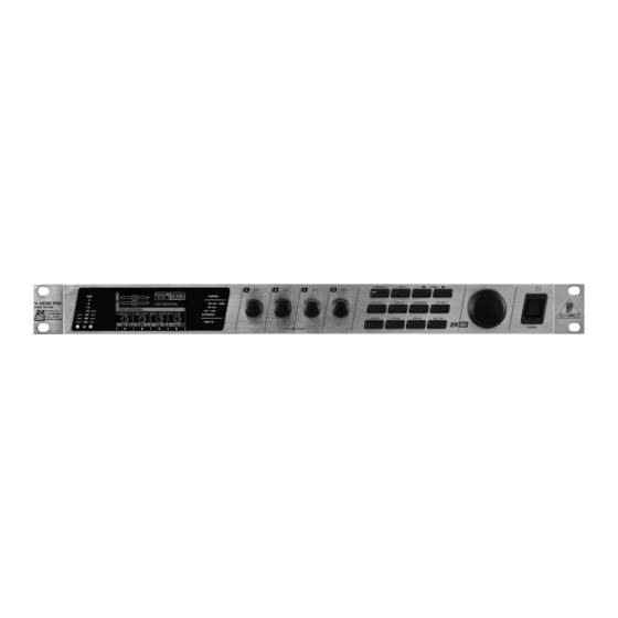 Behringer V-VERB PRO REV 2496 Bedienungsanleitung