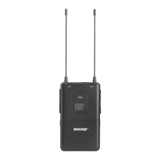 Shure LEGENDARY PERFORMANCE FP Serie Anleitung