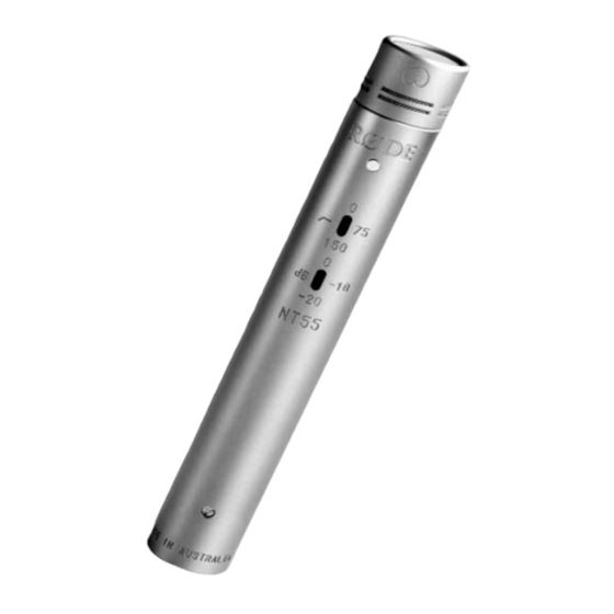 RODE Microphones NT55 Bedienungsanleitung