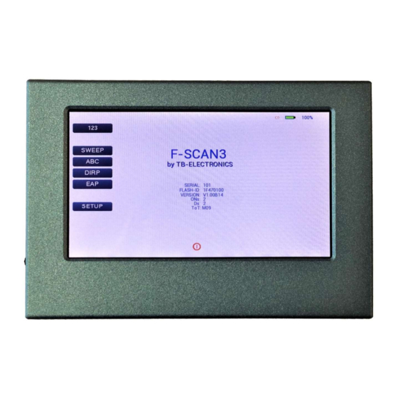 TB-ELECTRONICS F-SCAN3 NT Bedienungsanleitung