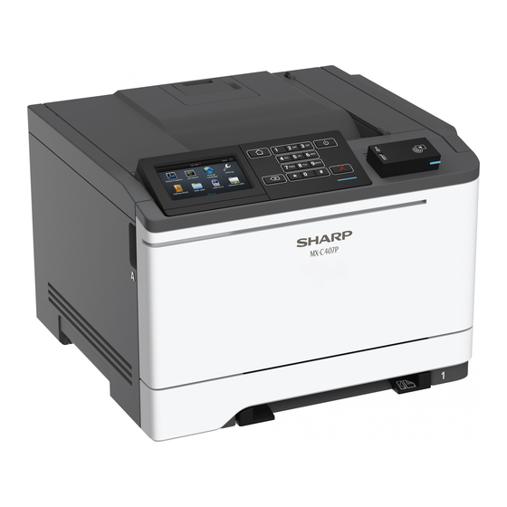 Sharp MXC407P Kurzanleitung