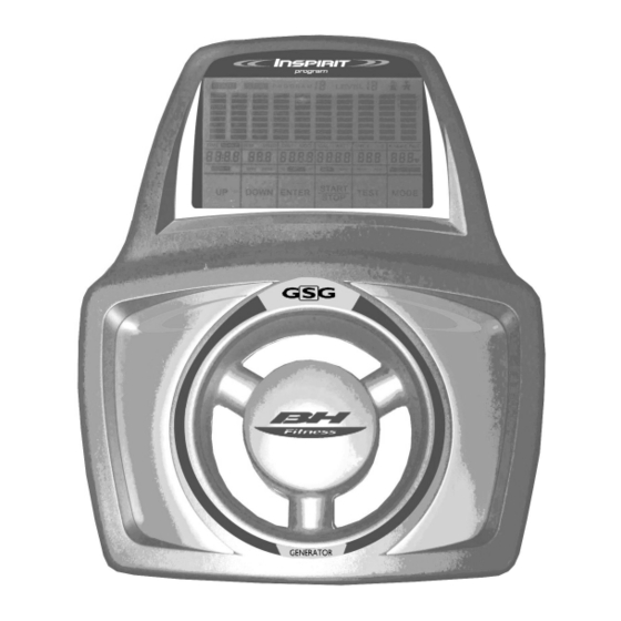 BH FITNESS G2395 Monitor Betriebsanleitung