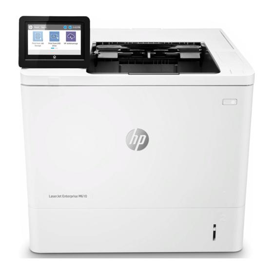 HP LaserJet Enterprise M610 Installationshandbuch