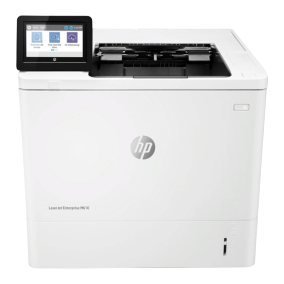 HP LaserJet Enterprise M610 Benutzerhandbuch