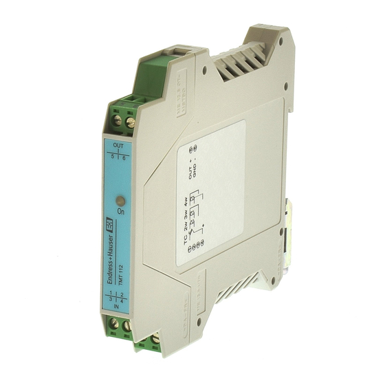 Endress+Hauser iTEMP HART DIN rail TMT112 Bedienungsanleitung