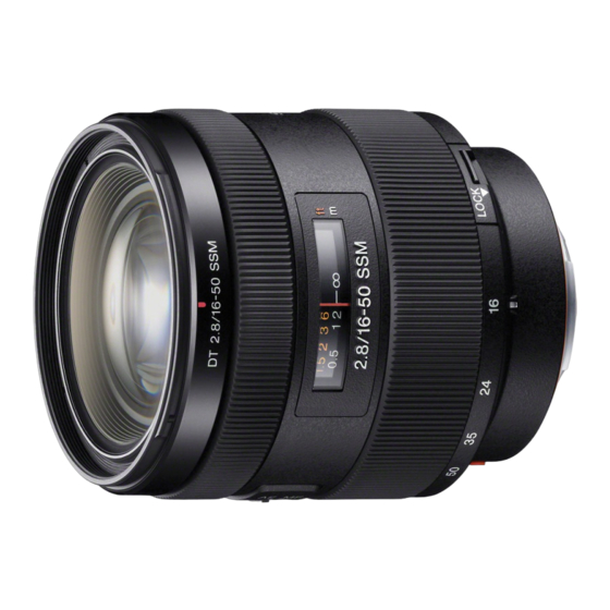 Sony SAL1650 Bedienungsanleitung
