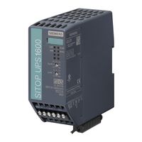 Siemens SITOP UPS1600 Funktionshandbuch