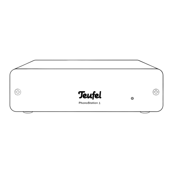 Teufel PhonoStation 1 Bedienungsanleitung