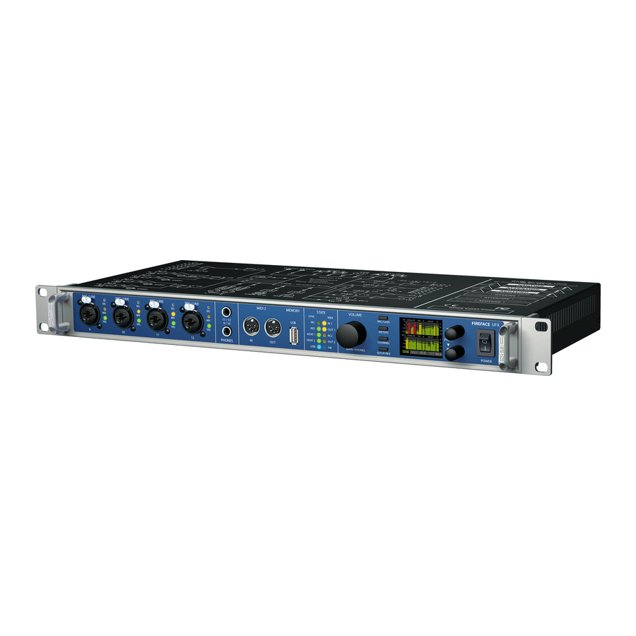 RME Audio Fireface UFX Bedienungsanleitung