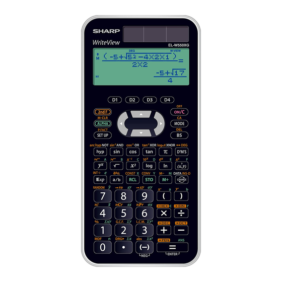 Sharp EL-W550XG Kurzanleitung