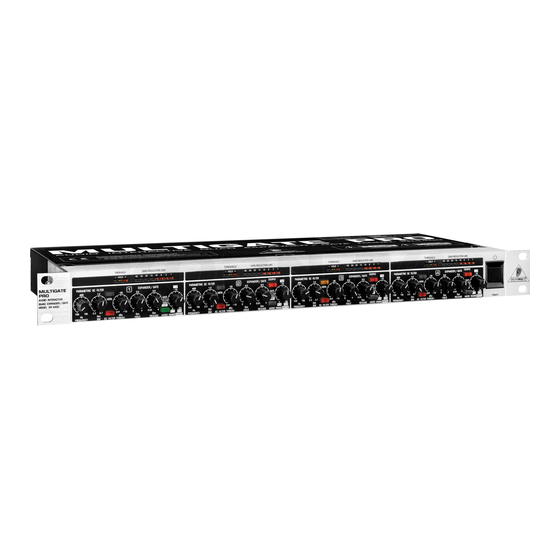 Behringer multigate pro xr4400 Bedlenungsanleitung