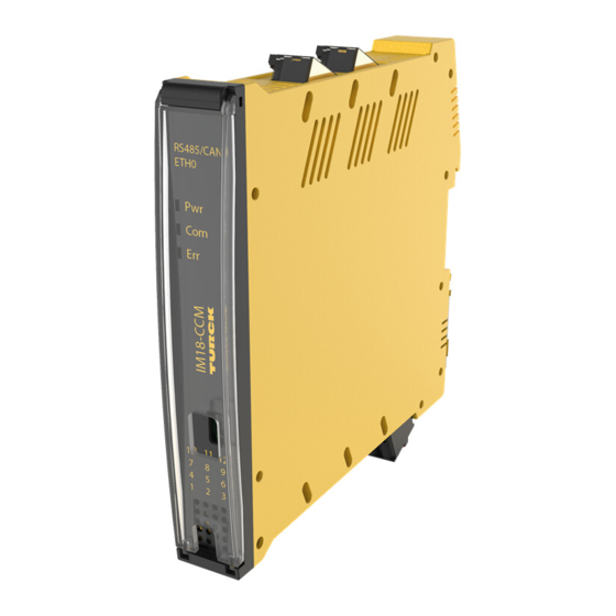 turck IM18-CCM50 Serie Betriebsanleitung