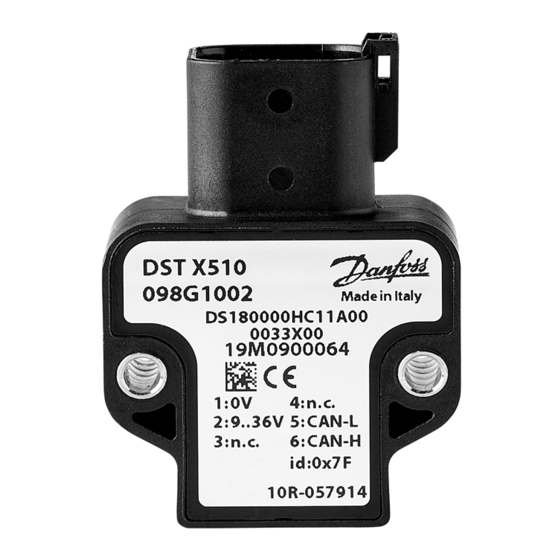 Danfoss DST X510 Installationsanleitung