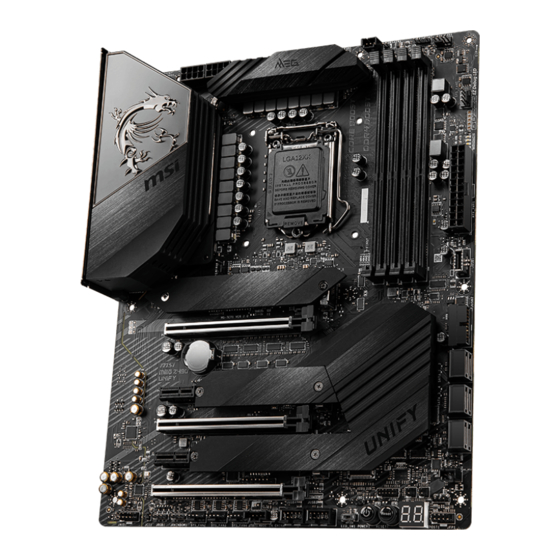 MSI MEG Z490 UNIFY Kurzanleitung