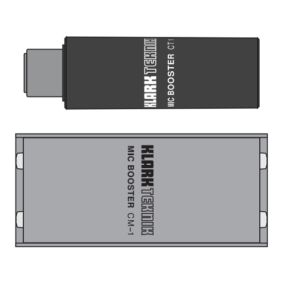 Klark Teknik MIC BOOSTER CT 1 Kurzanleitung