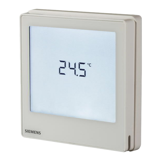 Siemens RDF800 Serie Bedienungsanleitung