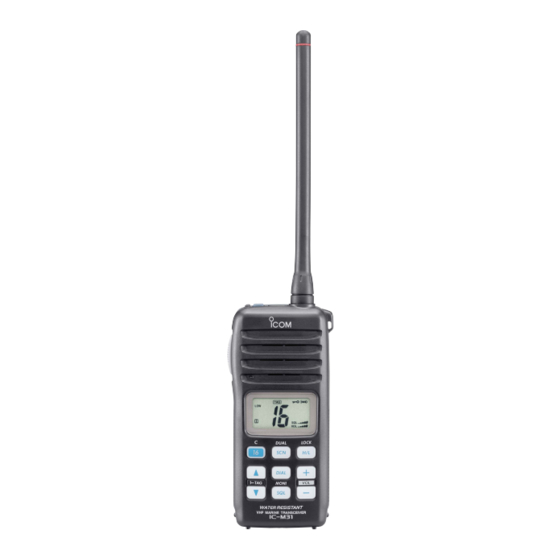 Icom IC-M31 Bedienungsanleitung