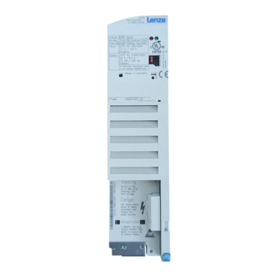 Lenze 8200 vector Starthilfe