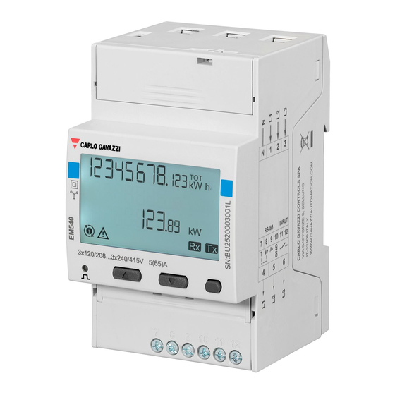 CARLO GAVAZZI EM540 Betriebsanleitung