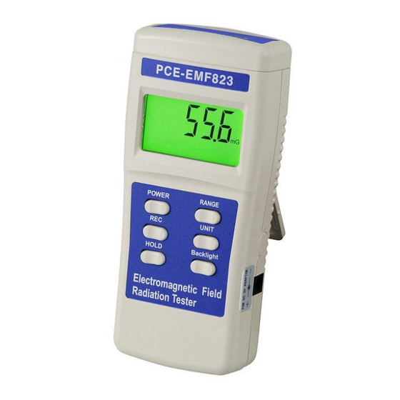PCE Instruments PCE-EMF 823 Bedienungsanleitung
