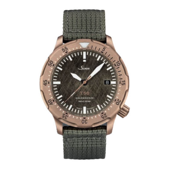 Sinn T50 GOLDBRONZE Bedienungsanleitung