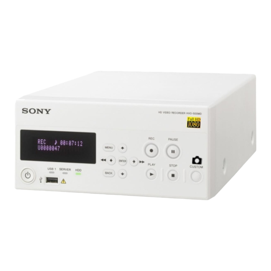 Sony HVO-550MD Gebrauchsanweisung