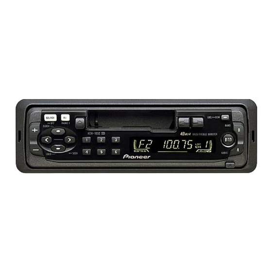 Pioneer KEH-series Bedienungsanleitung