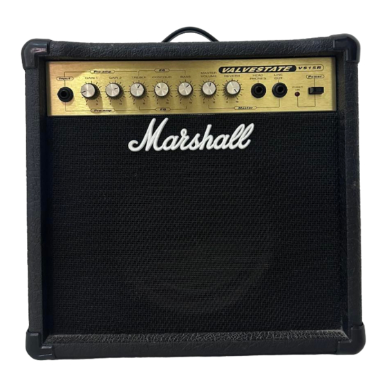 Marshall Amplification VS15 Anleitung