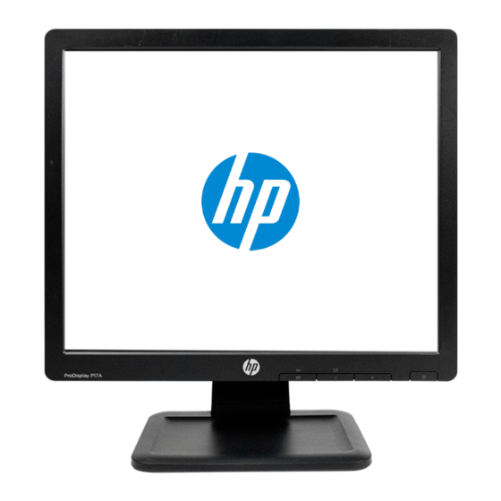 HP ProDisplay P17A Benutzerhandbuch