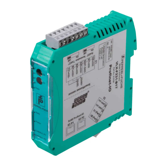 Pepperl+Fuchs VLX-F231-B17 Handbuch