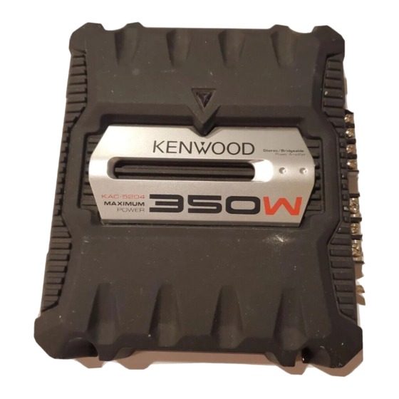 KENWOOD KAC-5204 Handbücher