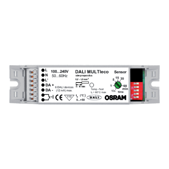 OSRAM DALI MULTIeco Montageanleitung