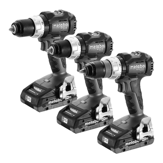 Metabo BS 18 LT BL Originalbetriebsanleitung