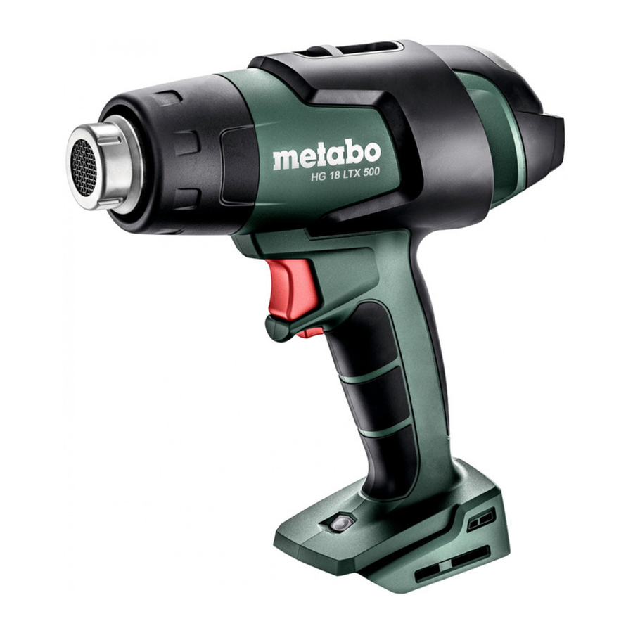 Metabo HG 18 LTX 500 Originalbetriebsanleitung