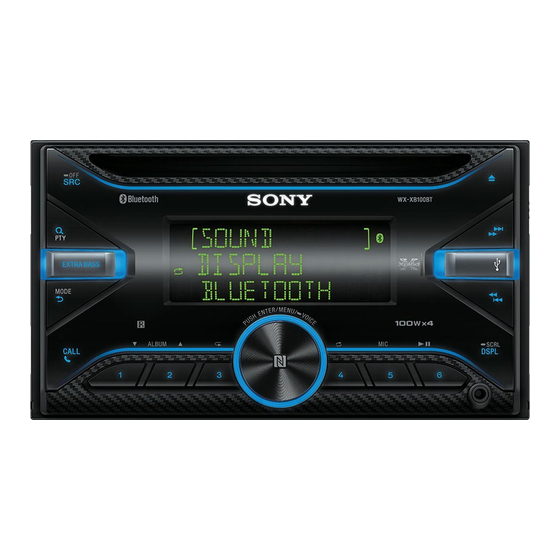 Sony WX-XB100BT Handbücher