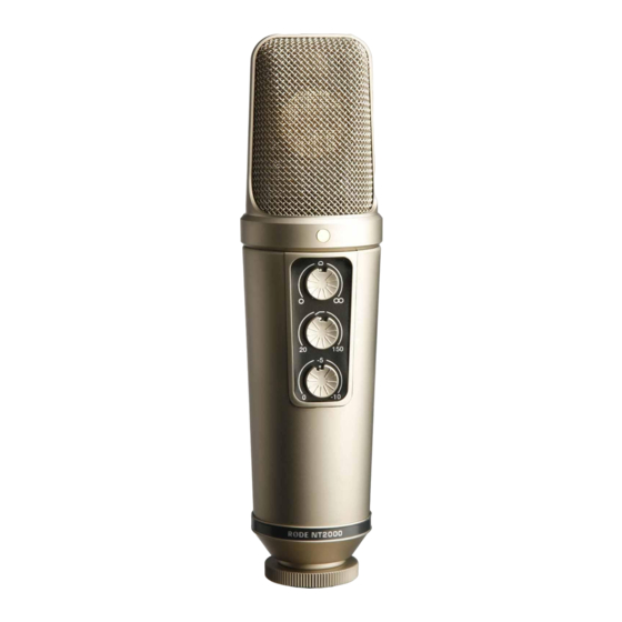 RODE Microphones NT2000 Bedienungsanleitung