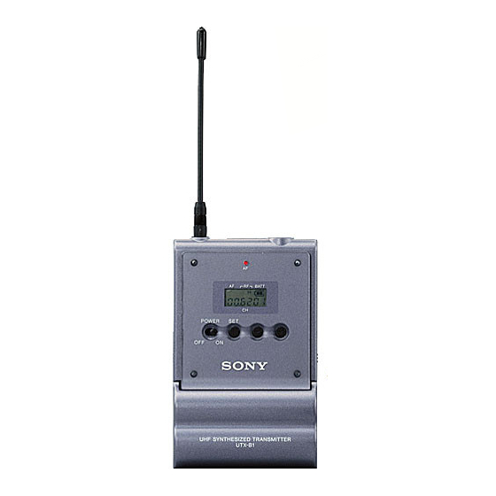 Sony UWP-X5 Bedienungsanleitung