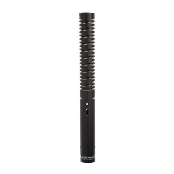 RODE Microphones NTG-1 Bedienungsanleitung